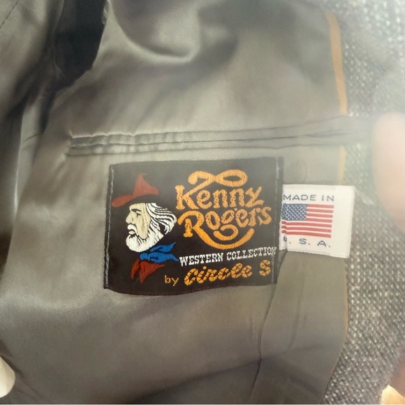 Vintage Kenny Rogers wool blazer. Size 46R - Picture 2 of 5